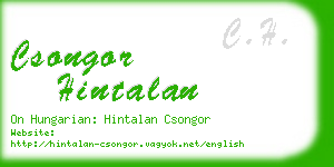 csongor hintalan business card